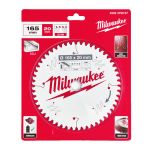 Диск пиляльний по алюмінію Alu PFTE THIN KERF MILWAUKEE, діаметр 165х20х1,6мм, 52 зуб. (4932479087)