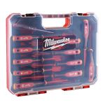 Набір викруток ізольованих VDE MILWAUKEE, (SL/PH/PZ/T+тестер/кейс), (12шт) пластиковий кейс (4932479095)