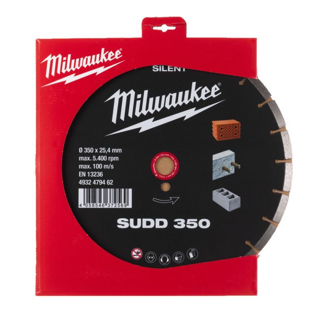 Диск алмазний MILWAUKEE SUDD 350, діаметр 350мм (залізобетон, цегла) (4932479462)