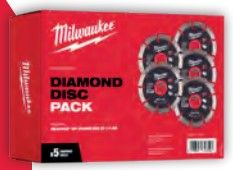 Диск алмазний MILWAUKEE, DU 115 PROMO, діаметр 115мм (5шт) (4932479630)