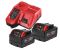 Енергокомплект Li-Ion MILWAUKEE, M18 NRGCR-502 (зарядний пристрій M12-18FC, 2 акумулятори М18 B5-CR 5Аг) (4932479831)