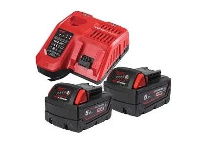 Енергокомплект Li-Ion MILWAUKEE, M18 NRGCR-502 (зарядний пристрій M12-18FC, 2 акумулятори М18 B5-CR 5Аг) (4932479831)