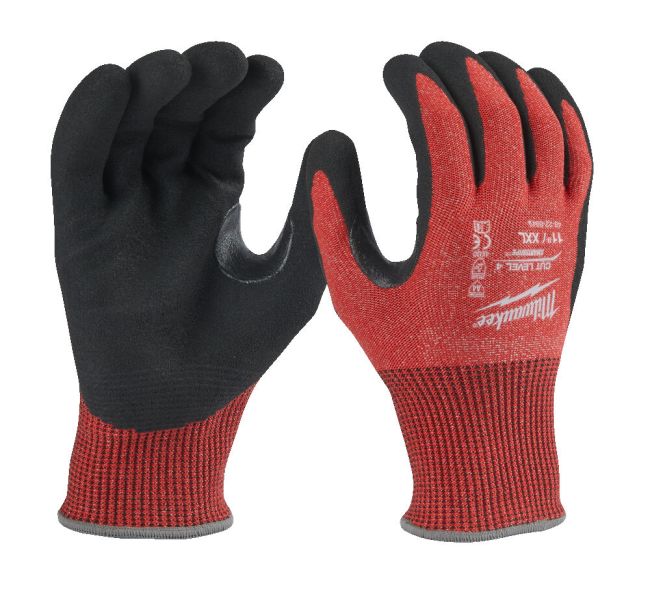Рукавиці робочі MILWAUKEE, з опором порізам 4/D рівня, розмір 11/XXL (4932479915)