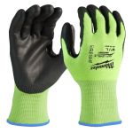 Рукавиці робочі сигнальні Hi-Vis MILWAUKEE, з опором порізам 2/B рівня, розмір 11/XXL (4932479925)