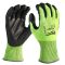 Рукавиці робочі сигнальні Hi-Vis MILWAUKEE, з опором порізам 4/D рівня, розмір 8/M (4932479927)