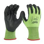 Рукавиці робочі сигнальні Hi-Vis MILWAUKEE, з опором порізам 5/E рівня, розмір 7/S (4932479931)