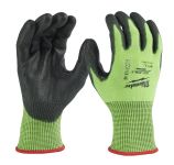 Рукавиці робочі сигнальні Hi-Vis MILWAUKEE, з опором порізам 5/E рівня, розмір 9/L (4932479933)