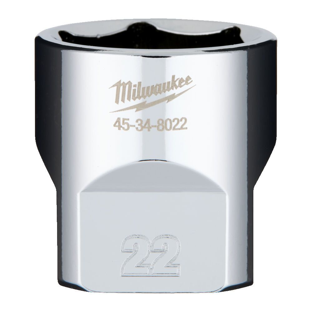 Головка торцева хромована 3/8'' 6гр. MILWAUKEE, 22мм (4932479998)