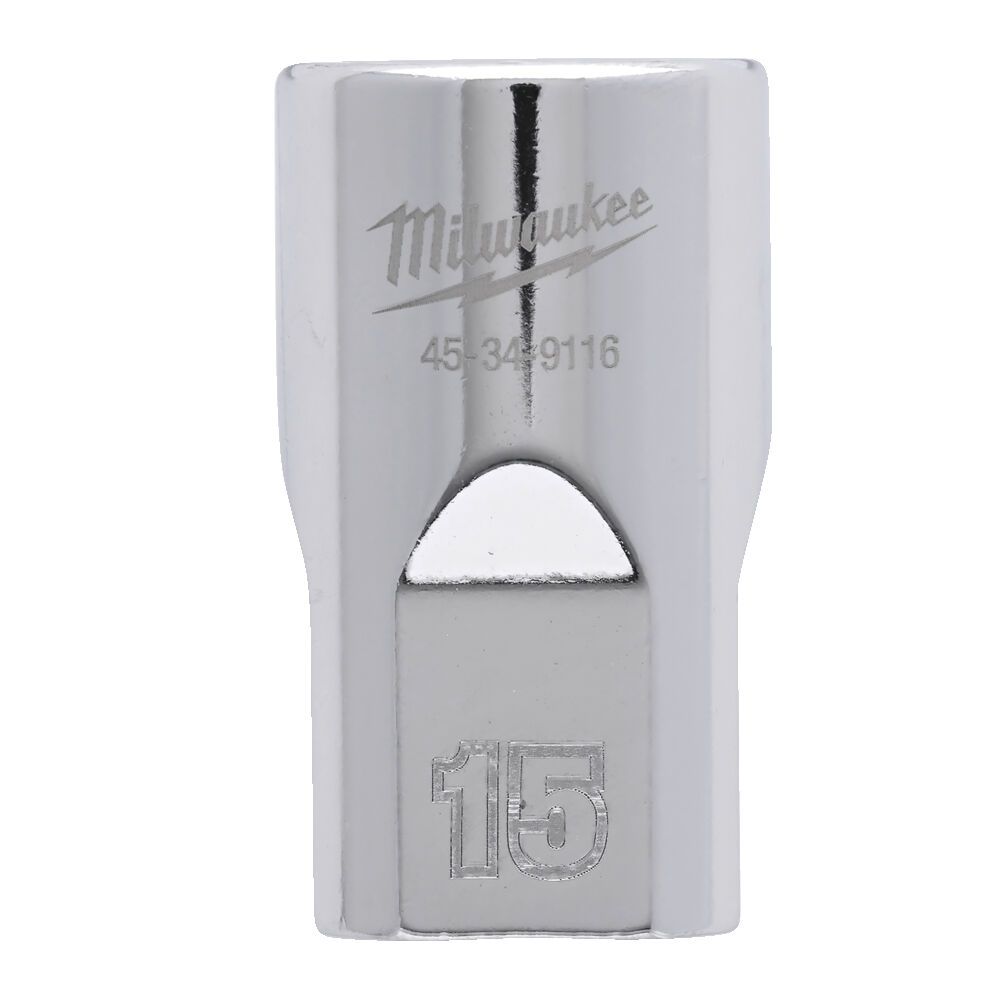 Головка торцева хромована 1/2'' 6гр. MILWAUKEE, 15мм (4932480013)