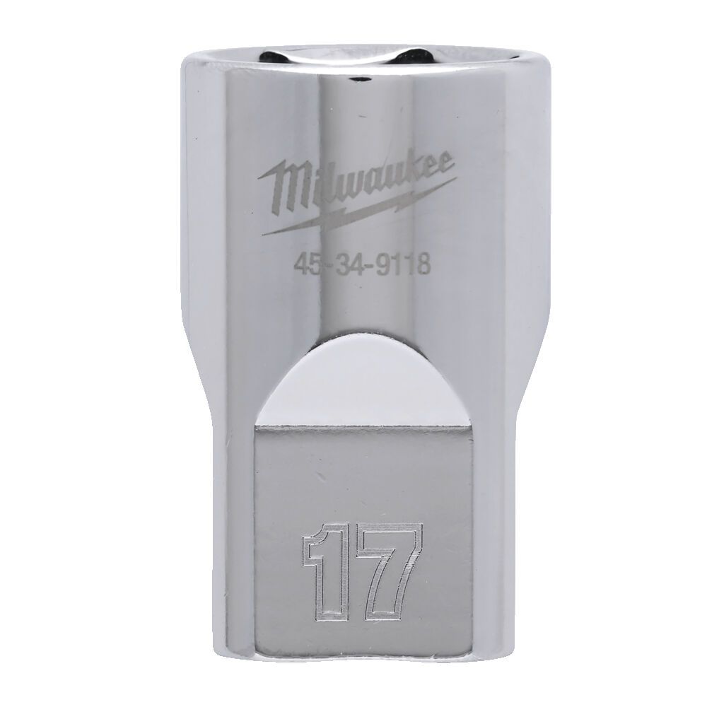 Головка торцева хромована 1/2'' 6гр. MILWAUKEE, 17мм (4932480015)