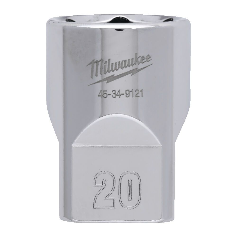 Головка торцева хромована 1/2'' 6гр. MILWAUKEE, 20мм (4932480018)