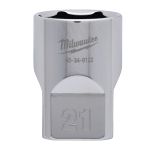 Головка торцева хромована 1/2'' 6гр. MILWAUKEE, 21мм (4932480019)