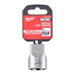 Головка торцева хромована 1/2'' 6гр. MILWAUKEE, 22мм (4932480020)
