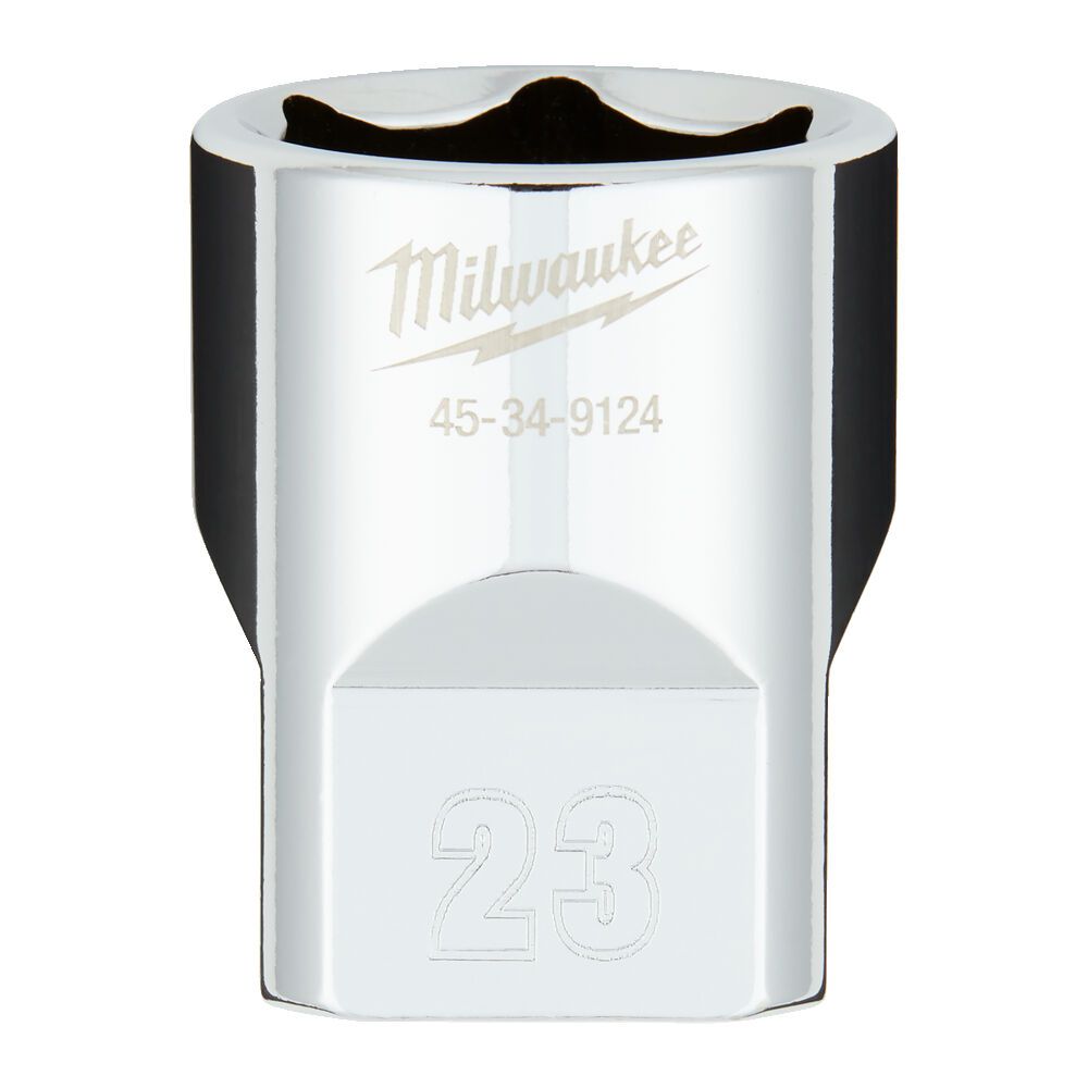 Головка торцева хромована 1/2'' 6гр. MILWAUKEE, 23мм (4932480021)