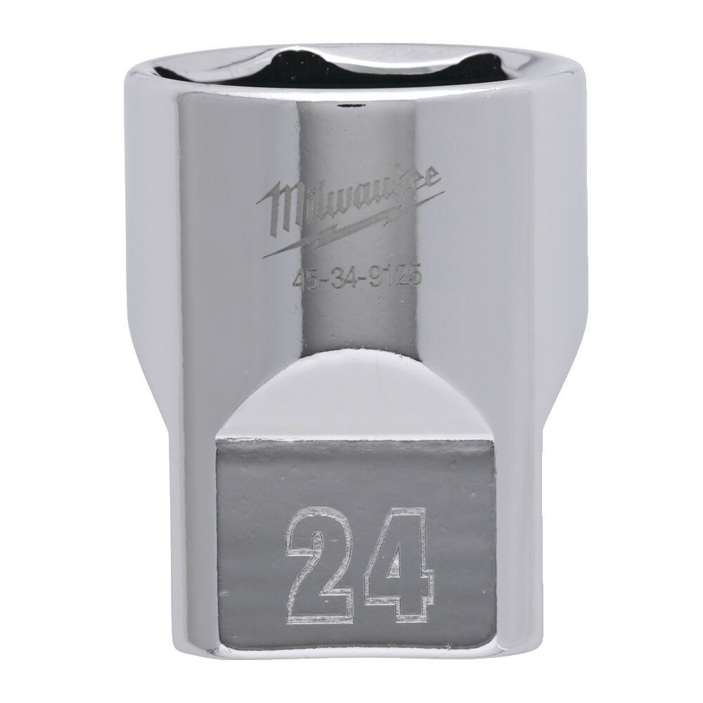 Головка торцева хромована 1/2'' 6гр. MILWAUKEE, 24мм (4932480022)