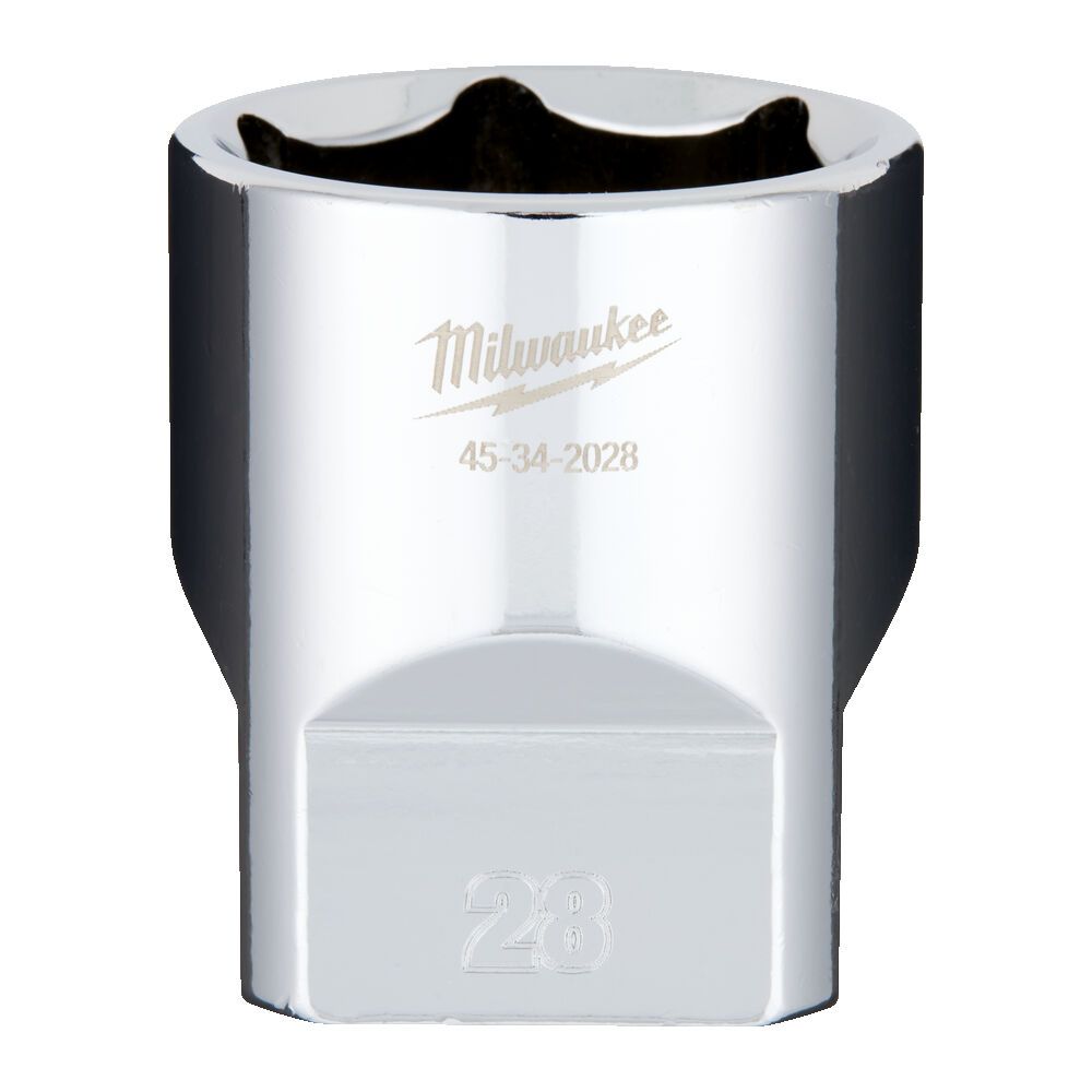 Головка торцева хромована 1/2'' 6гр. MILWAUKEE, 28мм (4932480026)