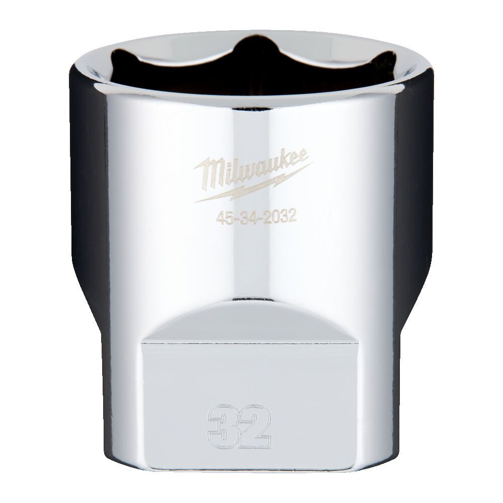Головка торцева хромована 1/2'' 6гр. MILWAUKEE, 32мм (4932480028)