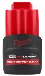 Акумулятор Li-Ion HIGH OUTPUT MILWAUKEE, M12 HB2.5 2,5 Аг (4932480164)