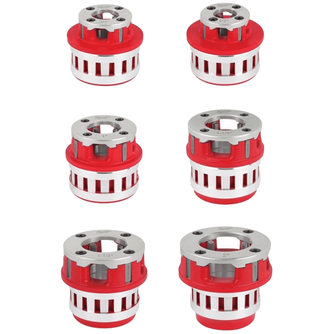 Набір головок для нарізання різблення PACKOUT MILWAUKEE FPT2HK BSPT Alloy, (для FPT2) (6шт) (4932480249)