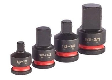 Набір перехідників ударних ShW 3/8"-1/4"; 3/8"-1/2"; 1/2"-3/8"; 1/2"-3/4" MILWAUKEE, (4шт) (4932480356)