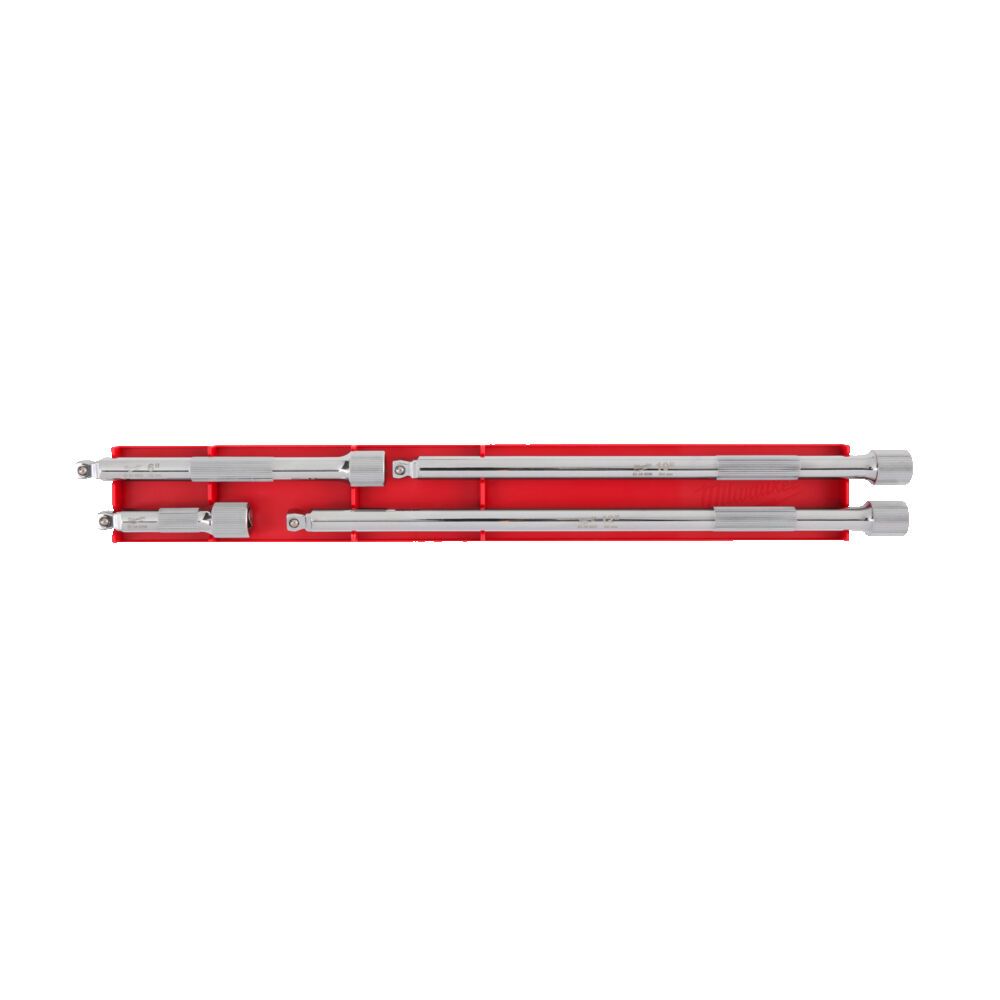 Набір подовжувачів хромованих Wobble для головок 1/4'' MILWAUKEE, (4шт) (4932480640)