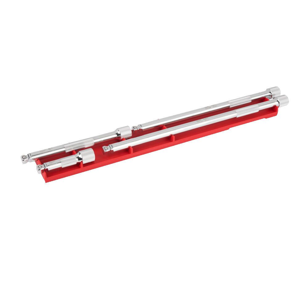 Набір подовжувачів хромованих Wobble для головок 1/4'' MILWAUKEE, (4шт) (4932480640)