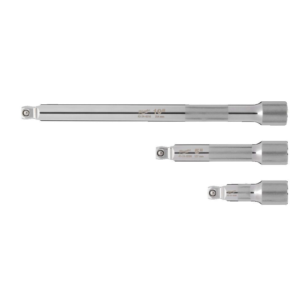 Набір подовжувачів хромованих Wobble для головок 1/2''  MILWAUKEE, (3шт) (4932480642)