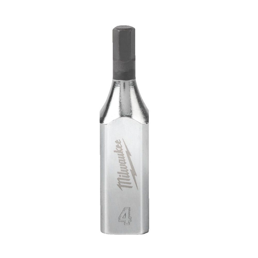 Головка торцева  хромована 1/4'' MILWAUKEE з бітою Hex, 4мм (4932480826)