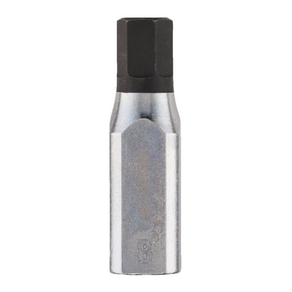 Головка торцева хромована 1/4'' MILWAUKEE з бітою Hex, 8мм (4932480829)