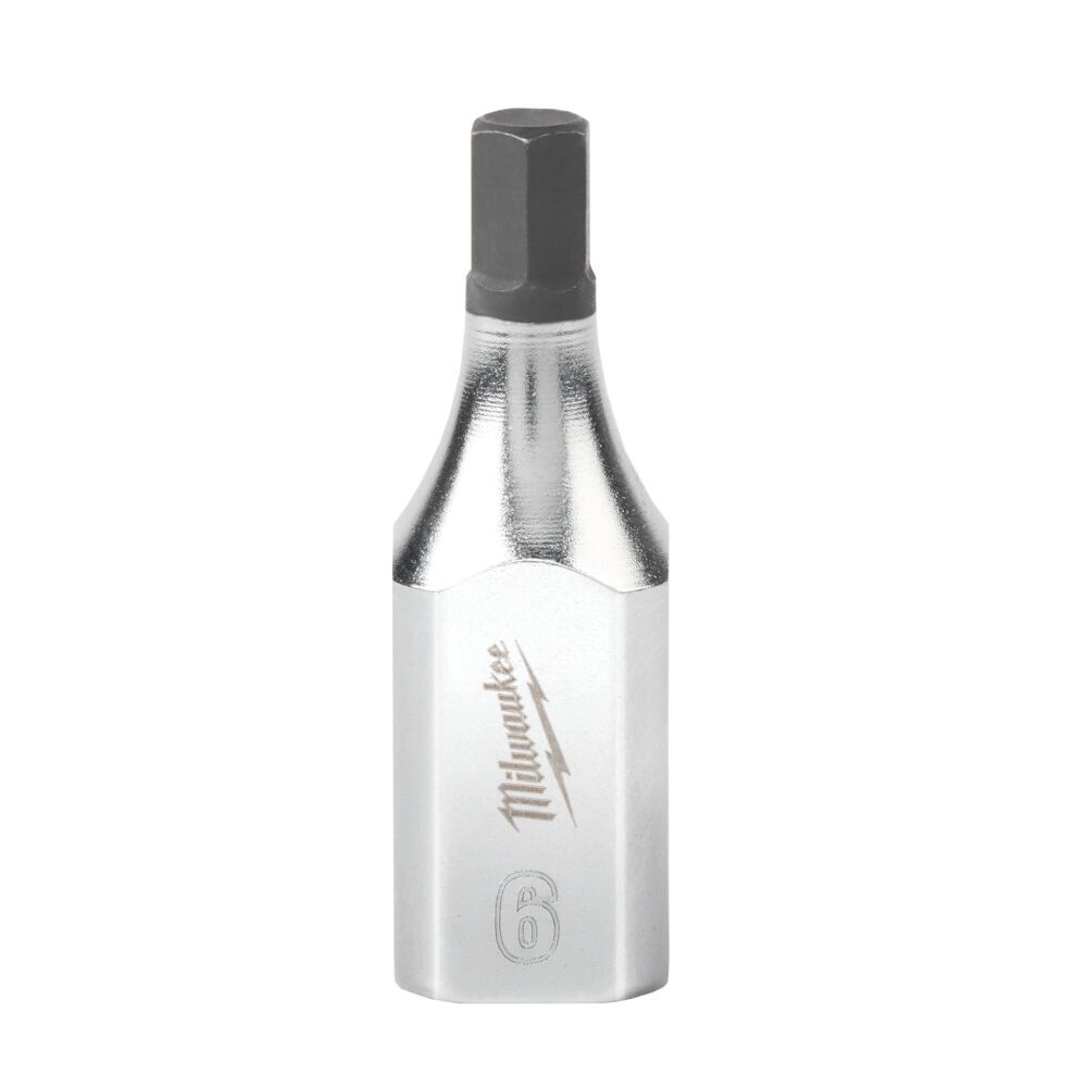 Головка торцева хромована 3/8'' MILWAUKEE з бітою Hex, 6 мм (4932480833)