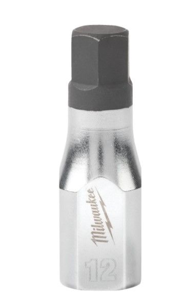 Головка торцева хромована 3/8'' MILWAUKEE з бітою Hex, 12 мм (4932480839)