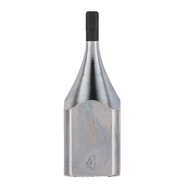 Головка торцева хромована 1/2'' MILWAUKEE з бітою Hex, 4мм (4932480842)