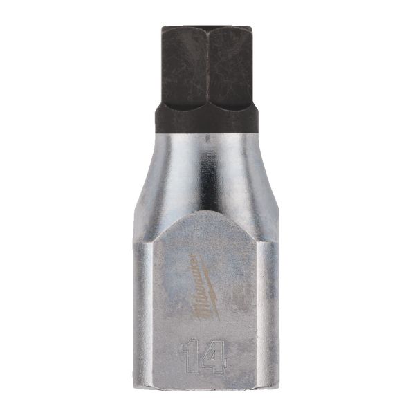 Головка торцева хромована 1/2'' MILWAUKEE з бітою Hex, 14мм (4932480850)