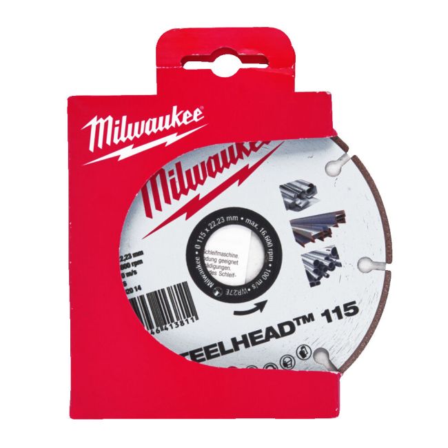 Диск алмазний Speedcross STEELHEAD 115 MILWAUKEE, діаметр 115мм, (метал, нержавійка) (4932492014)