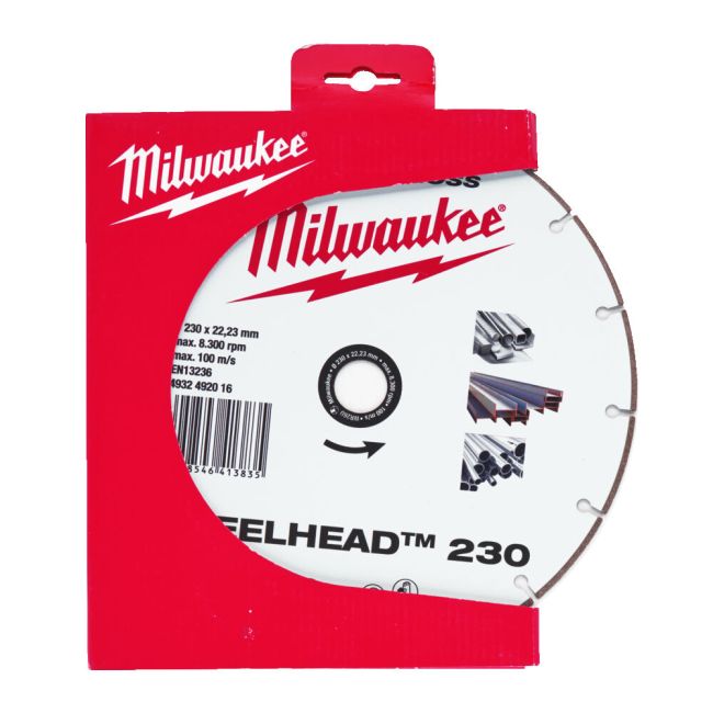 Диск алмазний Speedcross STEELHEAD 230 MILWAUKEE, діаметр 230мм, (метал, нержавійка) (4932492016)