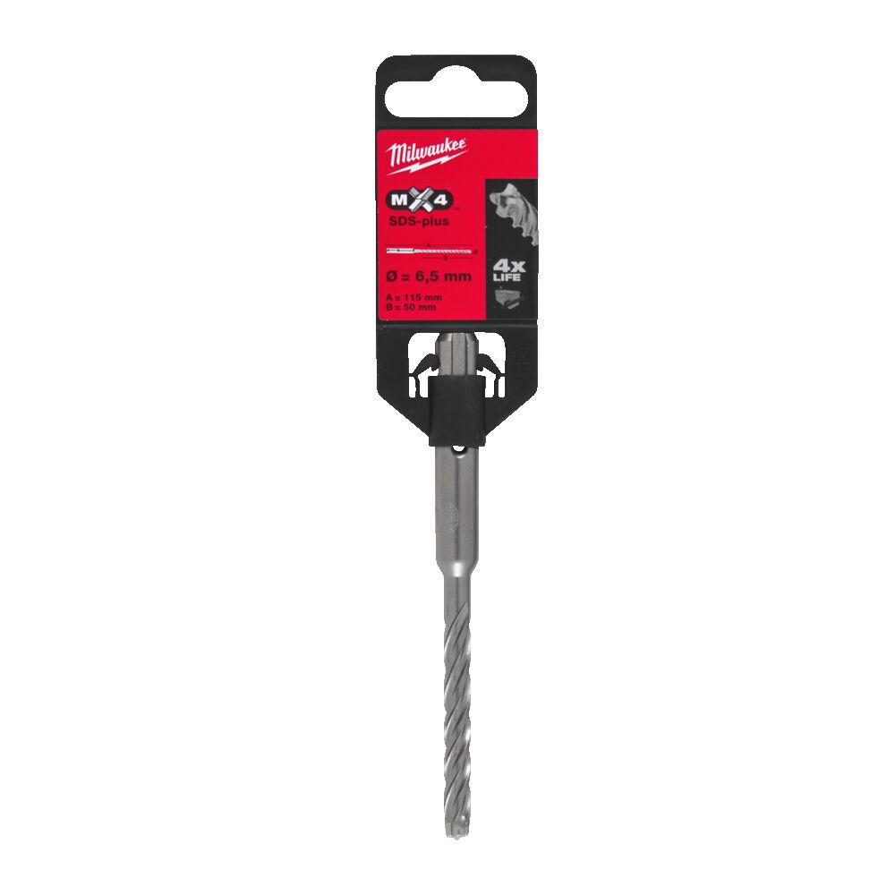 Бур SDS-PLUS MX4 MILWAUKEE, діаметр 6,5х115х50мм (4932492017)