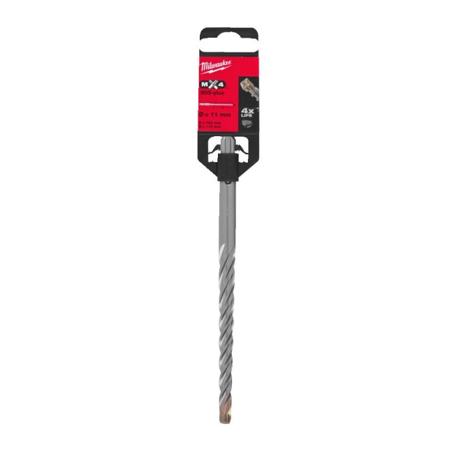 Бур SDS-PLUS MX4 MILWAUKEE, діаметр 11,0х160х100мм (4932492022)