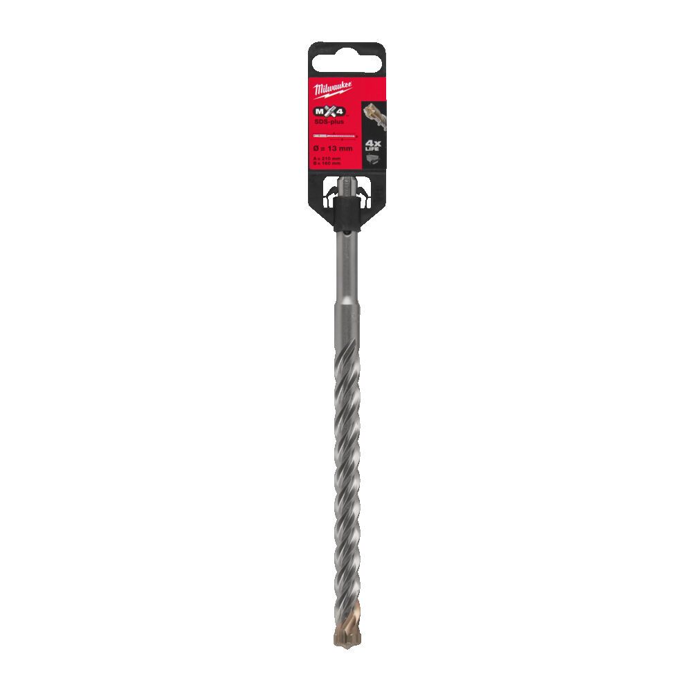 Бур SDS-PLUS MX4 MILWAUKEE, діаметр 13,0х210х150мм (4932492026)