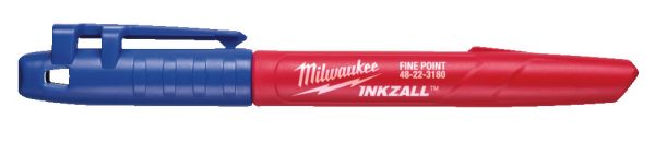 Маркер для будмайданчика INKZALL MILWAUKEE, тонкий синій (48223180) (4932492126)