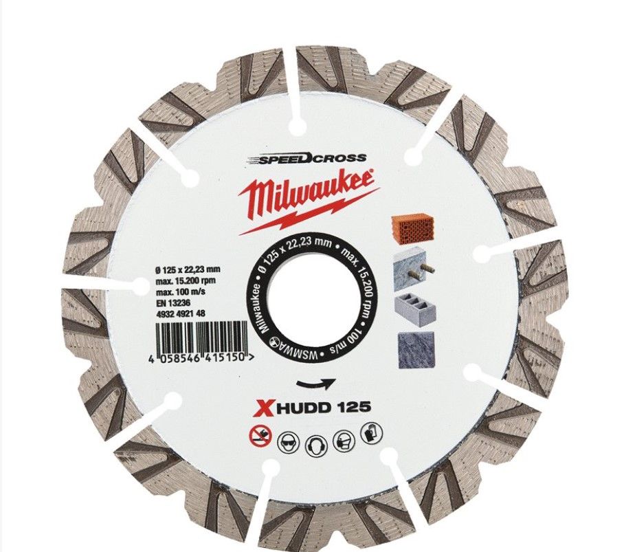 Диск алмазний Speedcross MILWAUKEE XHUDD 125, діаметр 125мм (залізобетон, граніт, цегла) (4932492148)