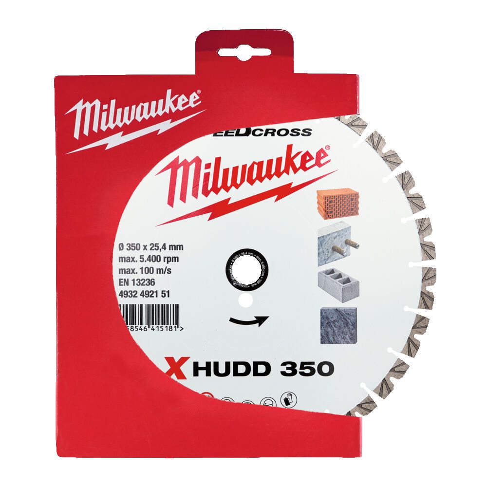 Диск алмазний Speedcross MILWAUKEE XHUDD 350, діаметр 350мм (залізобетон, граніт, цегла) (4932492151)