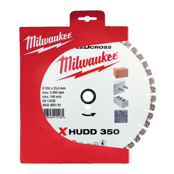 Диск алмазний Speedcross MILWAUKEE XHUDD 350, діаметр 350мм (залізобетон, граніт, цегла) (4932492151)