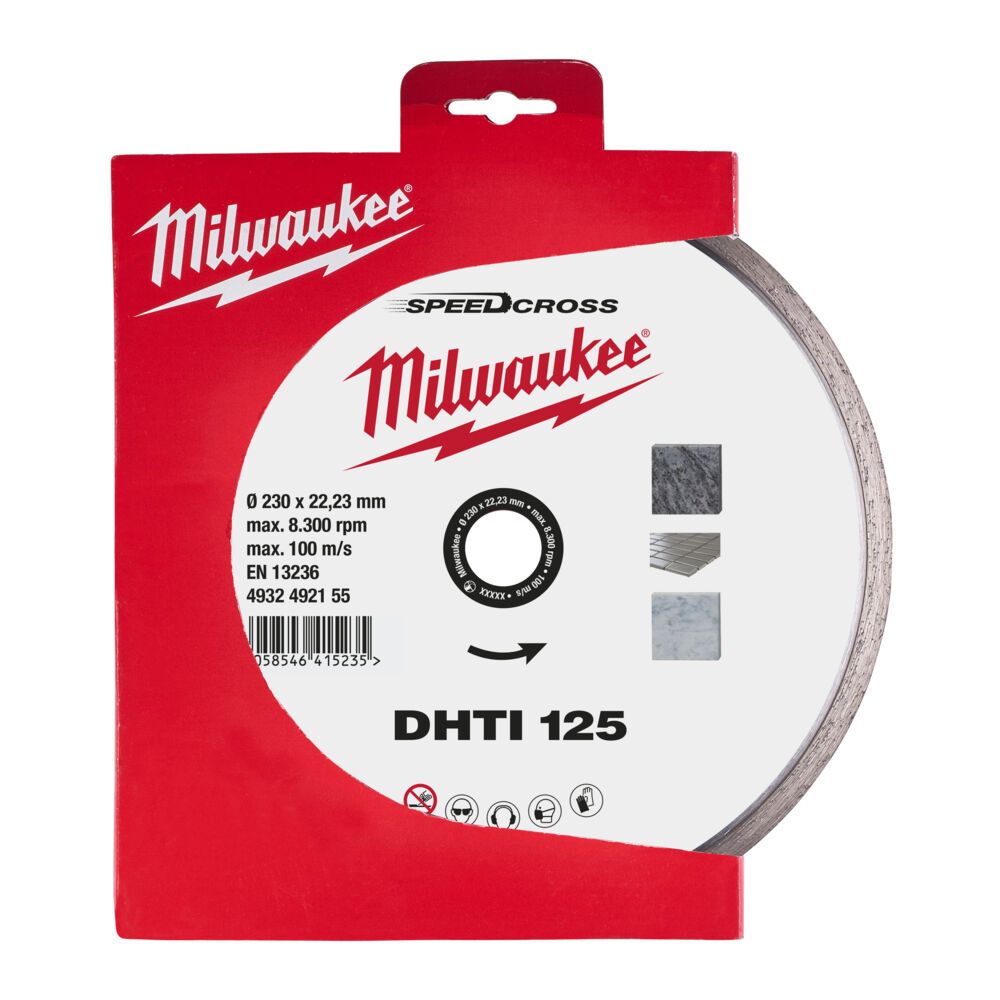 Диск алмазний Speedcross MILWAUKEE DHTI 125, діаметр 125мм  (керамічна плитка/чистий різ) (4932492155)