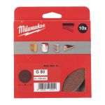 Папір шліфувальний MILWAUKEE діаметр 125/8 HL, зерно 80, (10шт) (4932492174)