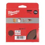 Папір шліфувальний MILWAUKEE діаметр 125/8 HL, зерно 180, (10шт) (4932492176)