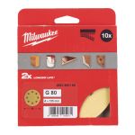 Папір шліфувальний HP MILWAUKEE діаметр 125/8 HL, зерно 80, (10шт) (4932492180)