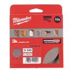 Сітка шліфувальна PG Mesh HL MILWAUKEE, діаметр 125мм, зерно 240, (10шт) (4932492188)