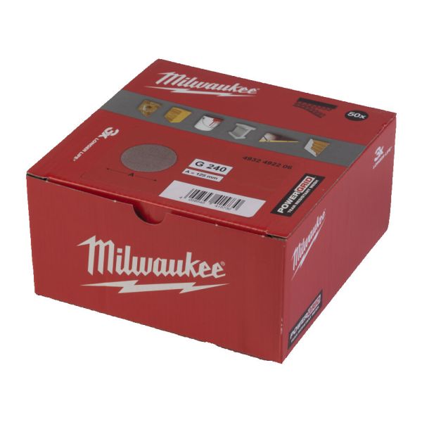 Сітка шліфувальна PG Mesh HL MILWAUKEE, діаметр 125мм, зерно 240, (50шт) (4932492206)
