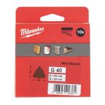 Папір шліфувальний MILWAUKEE, 93х93х93мм HL, зерно 40, (10шт) (4932492269)