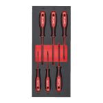 Ложемент з викрутками MILWAUKEE з тригранною рукояткою, TORX (6шт) (45х175,8х417мм) для візків (4932492392)